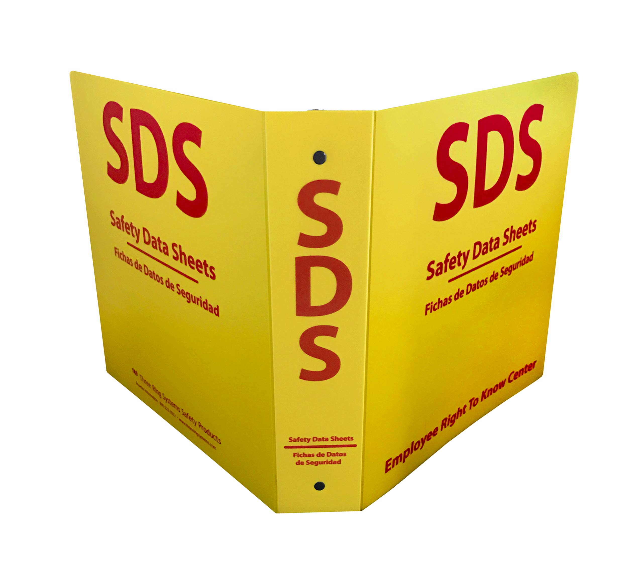 SDS Poly 3-Ring Binder 2 Inch - Bilingual English/Spanish - 400 Safety Data Sheet Capacity