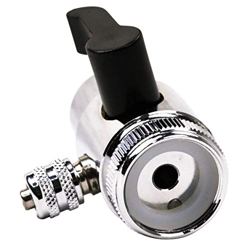 Chrome Faucet Diverter Valve (Includes adapter ring) Reverse Osmosis/Water Filters 1/4"- For Both Female & Male Faucets