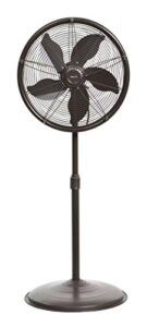 newair outdoor patio misting fan | 2-in-1 outdoor deck & mister fan | 5 gentle mist nozzles | outside cooling fan with 600 square foot effective range | steel construction