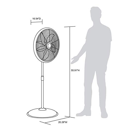 NewAir Outdoor Patio Misting Fan | 2-in-1 Outdoor Deck & Mister Fan | 5 Gentle Mist Nozzles | Outside Cooling Fan With 600 Square Foot Effective Range | Steel Construction