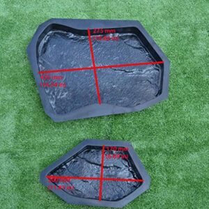 SvitMolds Concrete molds DIY Sold 6 pcs Plastic Moulds Flagstone Casting Concrete Paving Garden Paths Stone Patio Pavers for Garden Walkway #S34