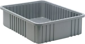 quantum storage k-dg93060gy-1 dividable grid container, 22-1/2" x 17-1/2" x 6", gray