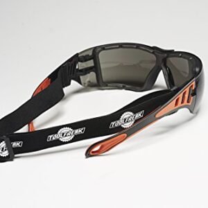 ToolFreak Rip Out Safety Glasses - Tinted - Polycarbonate Lens z87.1 Rated - Foam Padding & Adjustable Strap - Impact Resistance & Distortion-Free Lenses (Hard Case)