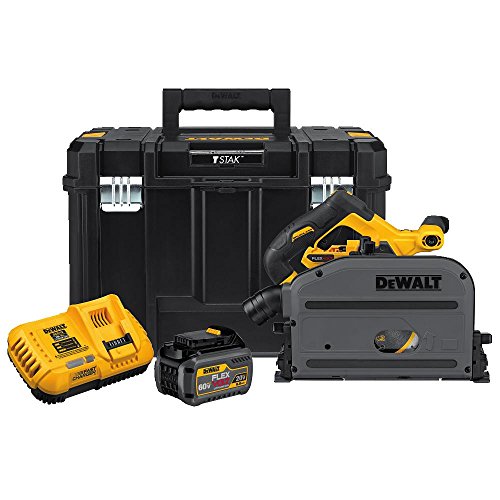 DEWALT FLEXVOLT 60V MAX* Circular Saw, 6-1/2-Inch, Cordless TrackSaw Kit (DCS520T1)