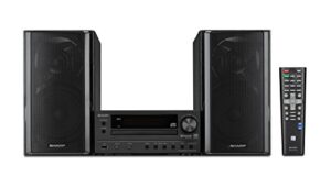 sharp xl-hf203b hi-fi component stereo speaker system with high resolution audio