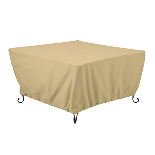 Classic Accessories Terrazzo Water-Resistant 42 Inch Square Fire Pit Table Cover