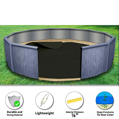 Rhino Pad 24-Foot Round Pool Liner Pad for Above Ground Swimming Pools | Prevents Punctures | Easy to Install Pool Liner Fabric | Made of Strong Eco-Friendly Material | Extends Life to The Liner