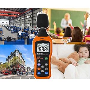 VLIKE Noise Sound Level Meter, Digital Decibel Meter with LCD, Audio Measurement 30 dB to 130 dB, DB Meter with A and C Frequency Weighting for Sound Level Testing