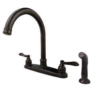 kingston brass fb7795nflsp nuwave french 8-inch centerset kitchen faucet, oil rubbed bronze