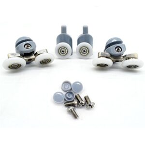 8 Pcs Top/Bottom Shower Door Rollers/Runners/Pulleys/Wheels Bathroom Replacement Parts 22mm Diameter