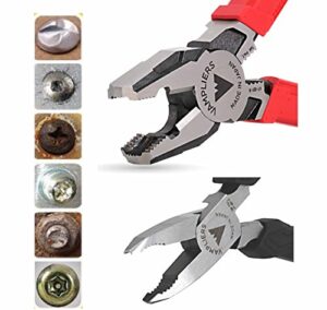 vampliers 2-pc screw extraction pliers set. includes: 5" mini plier with esd safe handles, ideal for any electronic repair + 8" pro heavy duty linesman pliers. made in japan from high carbon steel.