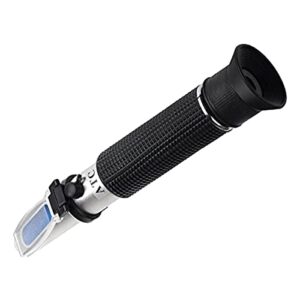 salinity refractometer for seawater and marine fishkeeping aquarium 0-100 ppt - dual scale (1.0 to 1.070 s.g.) - automatic temperature compensation