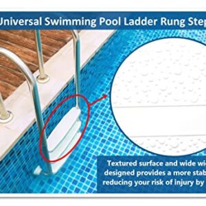 New JSP Manufacturing fits Hydrotools 87901 Swimming Pool Molded Plastic Replacement Ladder Rung Step (3) White