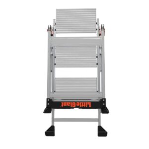 Little Giant Ladder Systems, Jumbo Step, 3-Step, 2 Foot, Step Stool, Aluminum, Type 1AA, 375 lbs Weight Rating, (11903), Gray