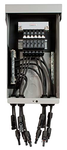 MidNite Solar MNPV6-MC4-LV Pre-Wired Combiner 3R with six 15 amp Circuit Breakers Included