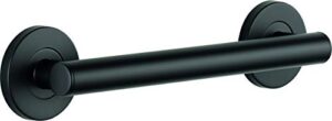 delta faucet 41812-bl contemporary decorative ada grab bar, matte black, 12 in