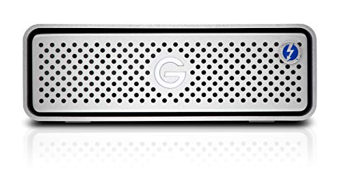G-Technology 10TB G-DRIVE with Thunderbolt 3 and USB-C Desktop External Hard Drive, Silver - 0G05378-1