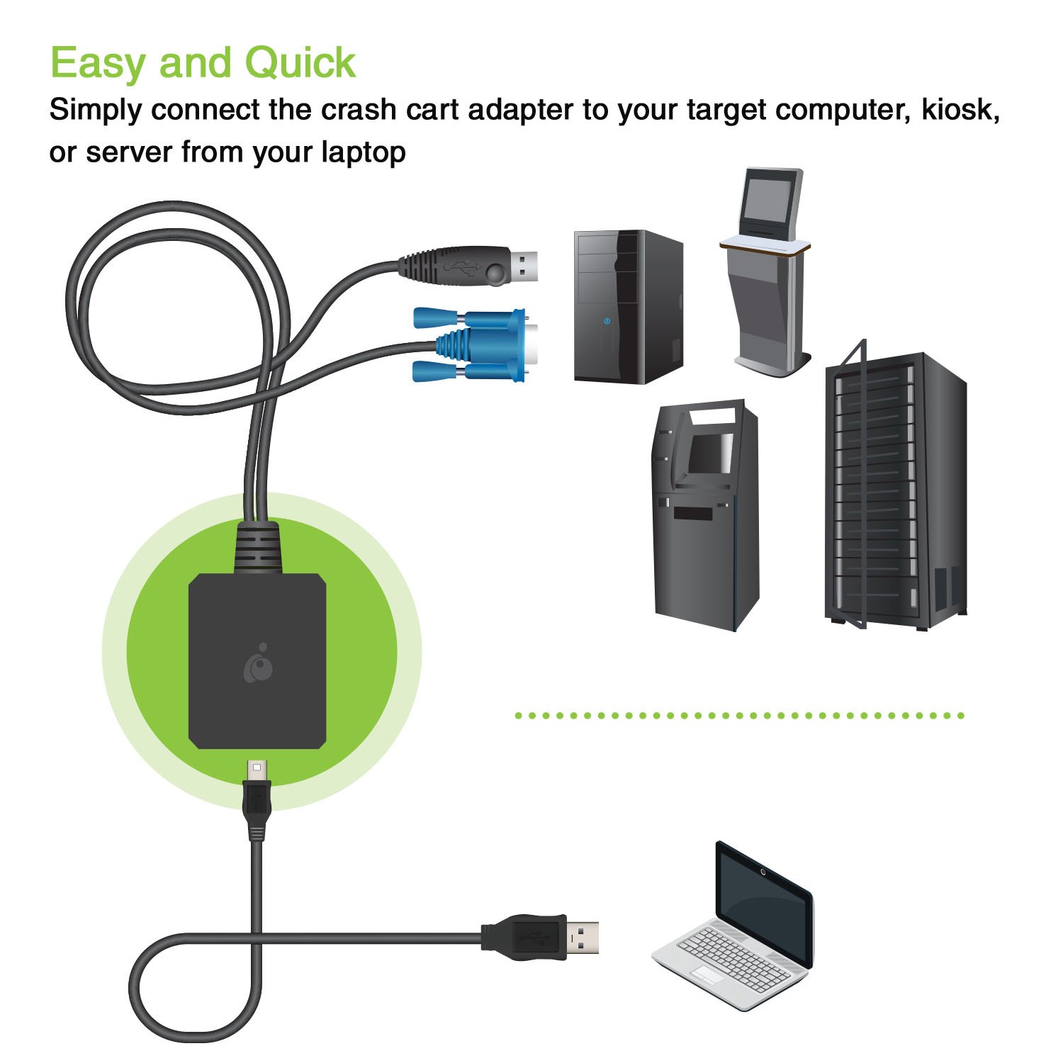 IOGEAR Portable Laptop Console Crash Cart Adapter - VGA - TAA Compliant - GUC211V