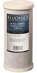BLUONICS Sediment & Carbon Block Replacement Water Filters 4pcs (5 Micron) 4.5" x 10" Whole House Cartridges for Rust, Iron, Sand, Dirt, Sediment, Chlorine, Insecticides and Odors