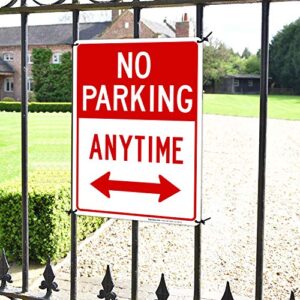 No Parking Anytime Sign, with Arrows 10x14 Inches, Rust Free .040 Aluminum, Fade Resistant, Made in USA by Sigo Signs