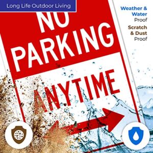 No Parking Anytime Sign, with Arrows 10x14 Inches, Rust Free .040 Aluminum, Fade Resistant, Made in USA by Sigo Signs