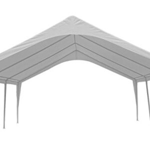 Impact 20' x 20' x 12' Portable Carport Garage Canopy, Outdoor Party Tent with 8 Dressed Legs, White