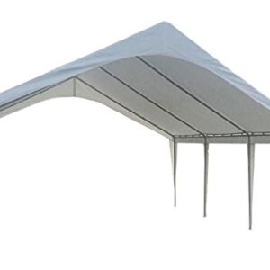 Impact 20' x 20' x 12' Portable Carport Garage Canopy, Outdoor Party Tent with 8 Dressed Legs, White