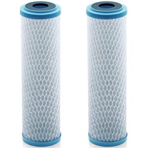 lake industries universal kdf 55/activated carbon water filter cartridge - 10 micron - replacement 10 inch cto water purifier filter, (nsf 42 certified) (2-pack)