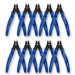 Rayley Small Wire Cutters, Diagonal Cutting Pliers with Spring, Side-Cutting Pliers Guitar String Cutter Mini Pliers Side Cutters Pliers Electronics Flush Cutters Small Snips