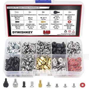 dywishkey computer screws standoffs set assortment kit, 340 pcs