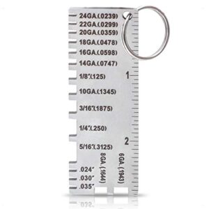 wire/metal sheet thickness gauge 229895 welding gage plated size inspection tool [not cheap stamping version]