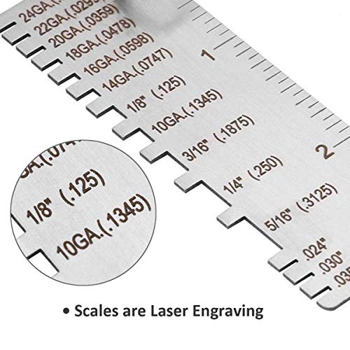 Wire/Metal Sheet Thickness Gauge 229895 Welding Gage Plated Size Inspection Tool [NOT Cheap Stamping Version]