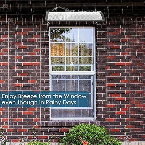 Yescom 2 Whole 40"x40" Outdoor Clear Door Window Awning Patio Cover Rain Protection Compact Polycarbonate Hollow Sheet