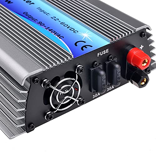 Y&H Grid Tie Inverter 600W Stackable DC30-55V PV Input AC110V MPPT Pure Sine Wave Micro Inverter fit for 30V 36V Solar Panel/36V Battery