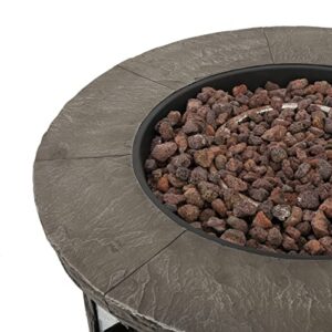 Christopher Knight Home Stillwater Outdoor Circular Firepit, Natural Stone Finish