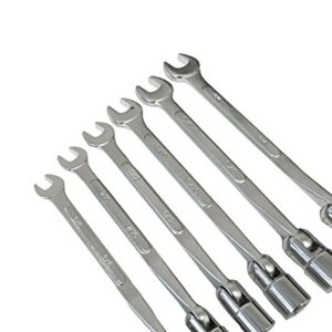 EZ Travel Collection 6 PC FLEX SOCKET 6 POINT FLEXIBLE HEAD AND OPEN END SAE WRENCH SET