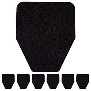 durable black 6-pack non-slip floor urinal mats - odor-eliminating and disposable commercial urine pads for men's toilets, urinal mat commercial scented made in usa