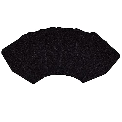 Durable Black 6-Pack Non-Slip Floor Urinal Mats - Odor-eliminating and Disposable Commercial Urine Pads for Men's Toilets, Urinal Mat Commercial Scented Made in USA