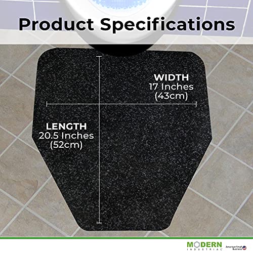 Durable Black 6-Pack Non-Slip Floor Urinal Mats - Odor-eliminating and Disposable Commercial Urine Pads for Men's Toilets, Urinal Mat Commercial Scented Made in USA