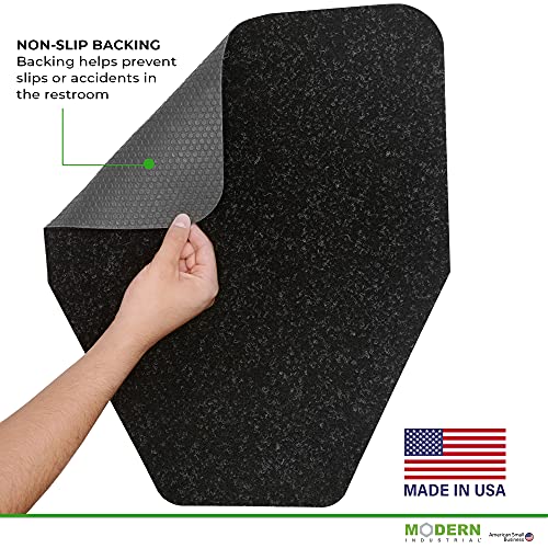 Durable Black 6-Pack Non-Slip Floor Urinal Mats - Odor-eliminating and Disposable Commercial Urine Pads for Men's Toilets, Urinal Mat Commercial Scented Made in USA