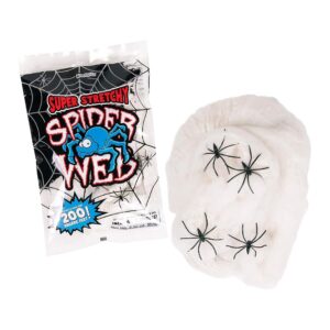 Kangaroo Spider Webs & Fake Spiders for Halloween Decorations Indoor & Outdoor I Spooky 200 Square Feet Cobweb Halloween Party Decorations I Giant Spider Web Decoration for Scary Halloween Decorations