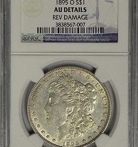 1895 O Morgan Silver Dollar, NGC AU Details. New Orleans Mint. Rare! - NFL Autographed Miscellaneous Items