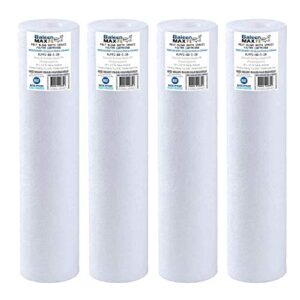 4-pack of baleen filters 20" x 4.5" 5 micron depth sediment filter cartridge replacement for hdx sdc-45-2005, watts fpmb-bb5-20, pentek dgd-5005-20