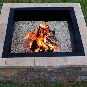 Sunnydaze Steel Square Above-/In-Ground Fire Pit Insert - 42-Inch Outer Diameter (36-Inch Inner Diameter)