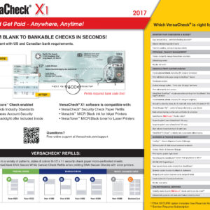 VersaCheck X1 for QuickBooks UV Secure 2017