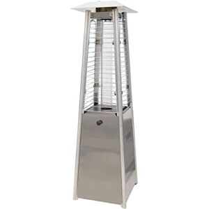 hanover mini pyramid tabletop propane patio heater in stainless steel