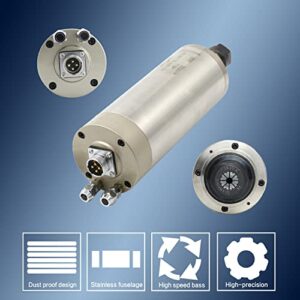 RATTMMOTOR CNC Spindle Motor 2.2KW Water Cooled Spindle Motor 220V ER20 Collet 80mm Diameter 8A 400HZ 24000RPM for CNC Router Engraving Milling Machine