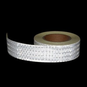 AISEY 2" X 30ft Reflective Tape White Outdoor High Vis Conspicuity Safety Tape, Reflector Tape Trailer Waterproof