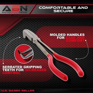 ABN Long Reach 11in Plier 4-Piece Set – 90-Degree Angle, 45-Degree Angle, Straight Needle Nose, and Duckbill Pliers