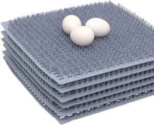 duncan's chicken nesting pads (6 pack) - dura-pad poultry mats for bedding and laying eggs - chickens, ducks, and hens - washable reusable box liners with air circulation and waste filtering